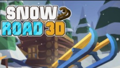 Snow Road 3D background