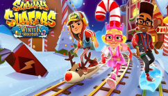 Subway Surfers Winter Holiday background